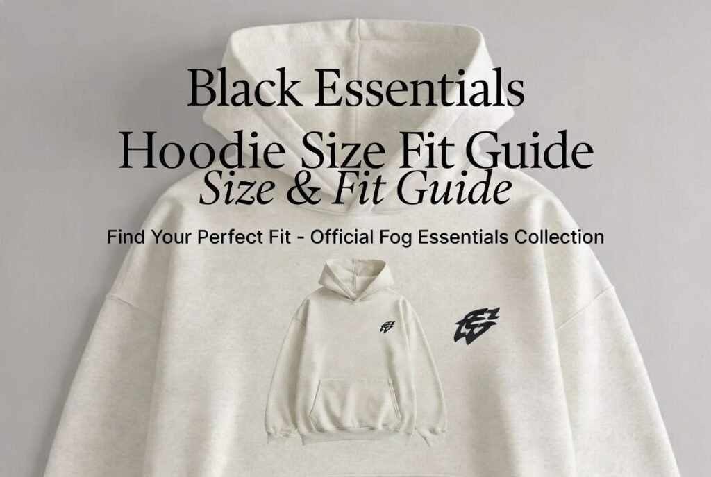 Black Essentials Hoodie Size & Fit Guide