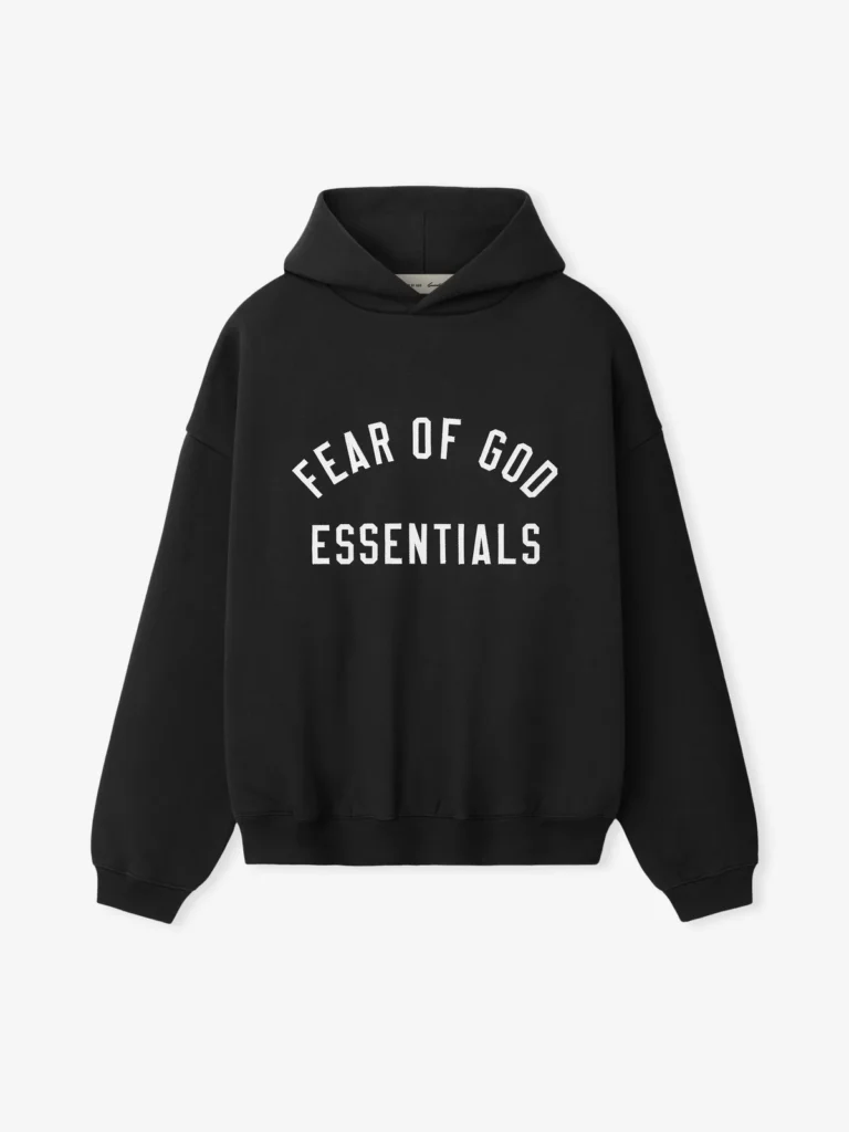 Black Essentials Hoodies