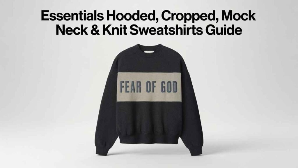 Essentials Hooded, Cropped, Mock Neck & Knit Sweatshirts Guide