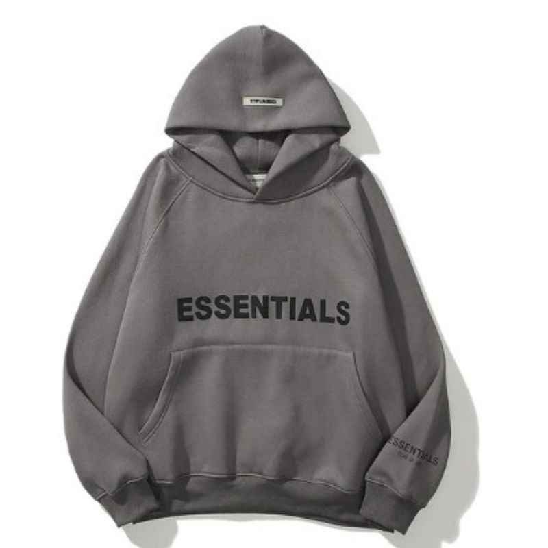 Grey & Beige Essentials Hoodies