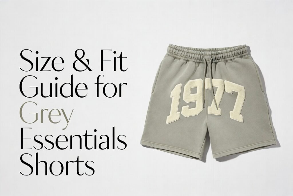 Size & Fit Guide for Grey Essentials Shorts