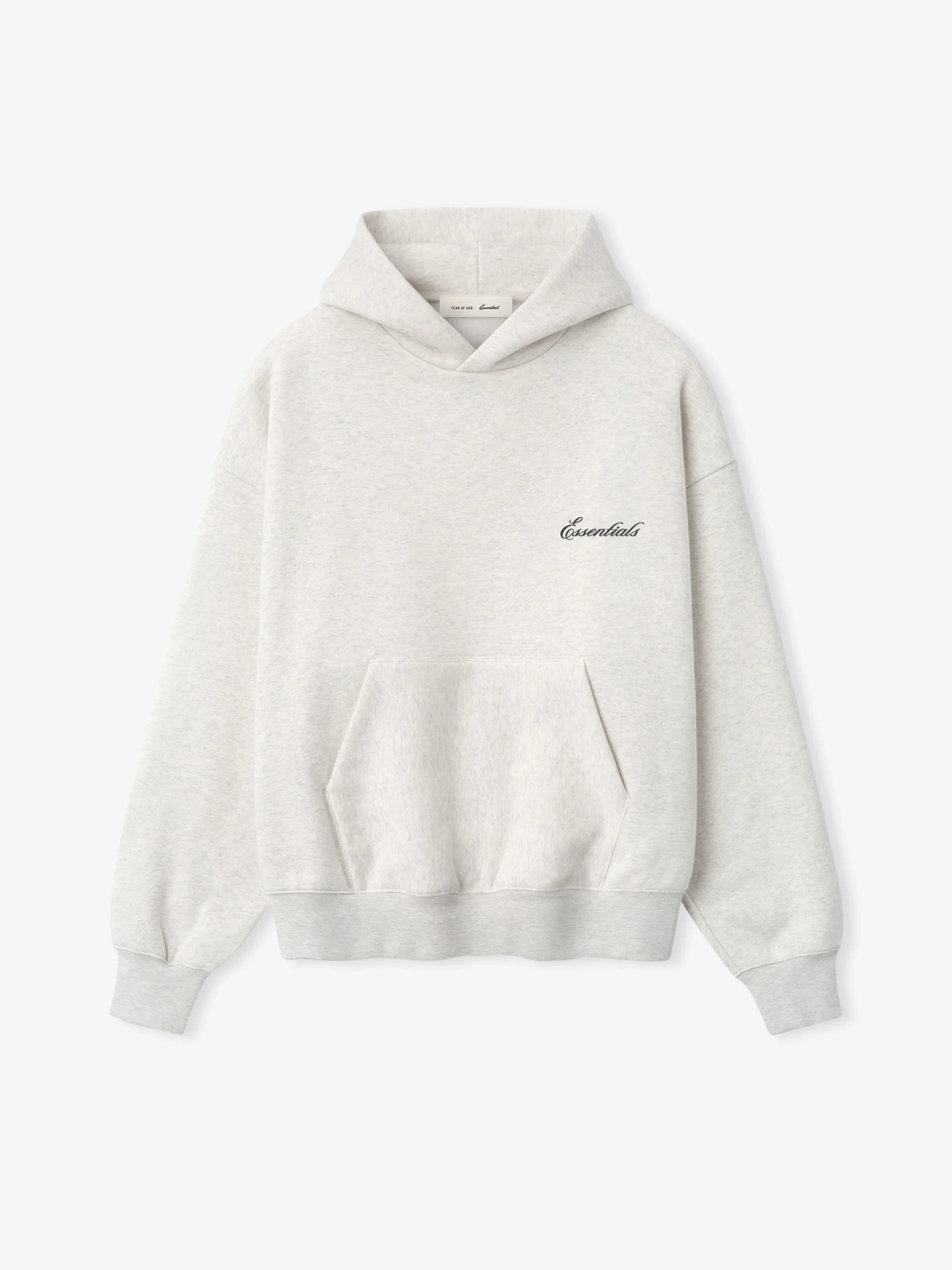 White & Beige Essentials Hoodies