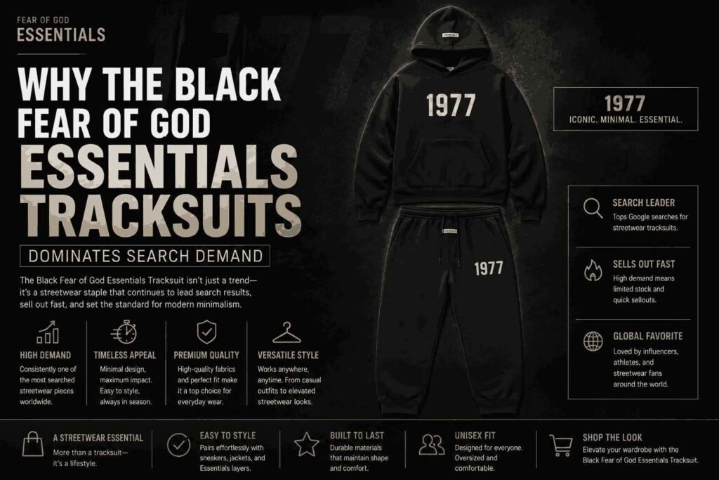 Why the Black Fear of God Essentials Tracksuits Dominates Search Demand