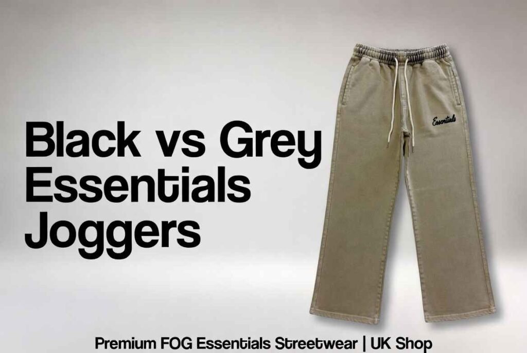 Black vs Grey Essentials Joggers