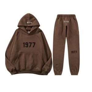 Brown Fear of God Essentials Tracksuit