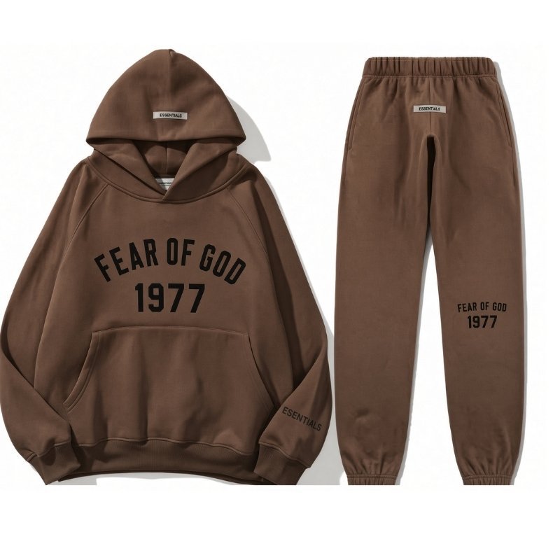 Brown Fear of God Essentials Tracksuit | Buy Now 2026