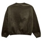 Fear of God Essentials Brown Crewneck Sweatshirt back profile dropped shoulders