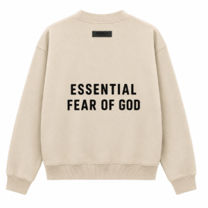 Fear of God Essentials Cream 1977 Sweatshirt back profile oversized fit