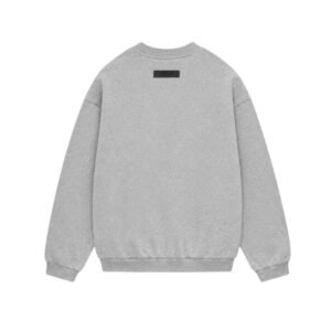 Fear of God Essentials Heather Grey 1977 Sweatshirt side profile oversized fit