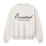 Fear of God Essentials Rubber Logo Crewneck back view clean design