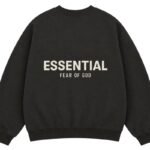 Fear of God Essentials Washed Black Sweatshirt back view clean design