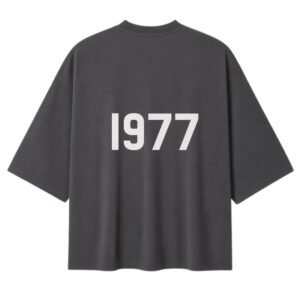 Fear of God Essentials 1977 Boxy Fit T-Shirt back view plain clean design heavyweight cotton