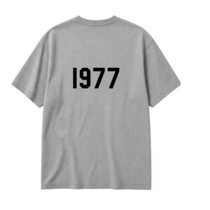 Fear of God Essentials 1977 Crewneck T-Shirt back view plain clean design heavyweight cotton