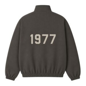 Fear of God Essentials 1977 Jacket Iron Back View – Flocked 1977 Logo