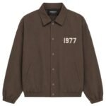 Fear of God Essentials 1977 Snap Button Jacket – Brown