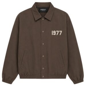 Fear of God Essentials 1977 Snap Button Jacket – Brown