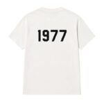 Fear of God Essentials 1977 T-Shirt White back view plain clean design heavyweight cotton