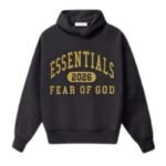 Fear of God Essentials Black Hooded Sweatshirt