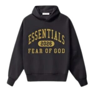 Fear of God Essentials Black Hooded Sweatshirt