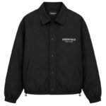 Fear of God Essentials Jacket Black Front View