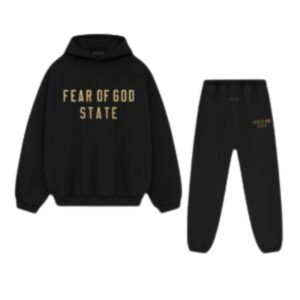 Fear of God Essentials Tracksuit Black Yellow