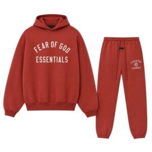 Fear of God Essentials Tracksuit Crimson
