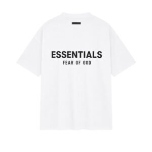 Fear of God Essentials White T-Shirt back view plain clean design heavyweight cotton