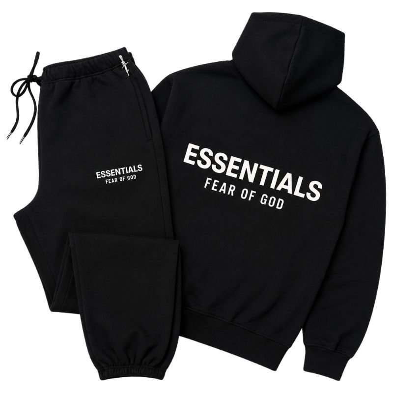 Fog Essentials Jet Black Tracksuit (SS25)