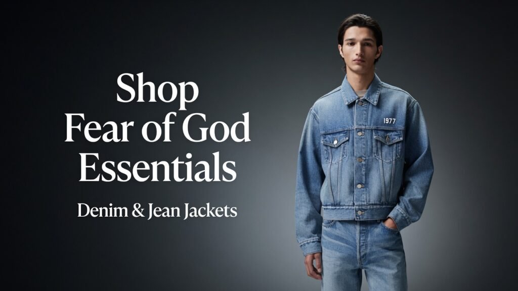 Fear of God Essentials Denim Jackets & Jean Jackets 2 Shop Fear of God Essentials Denim & Jean Jackets