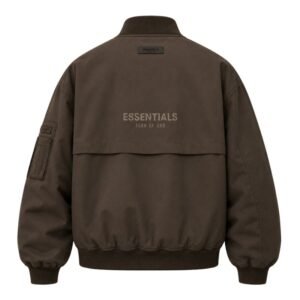 Fear of God Essentials Jacket Bomber Style Back View – Authentic Design