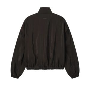 Fear of God Crinkle Track Jacket Back View – Authentic Textured Design