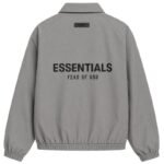Fear of God Essentials Jacket Grey Back View – Authentic Design