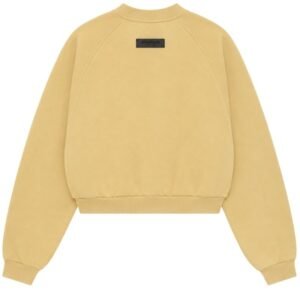 Women’s Cropped Essentials Sweatshirt back profile dropped shoulders